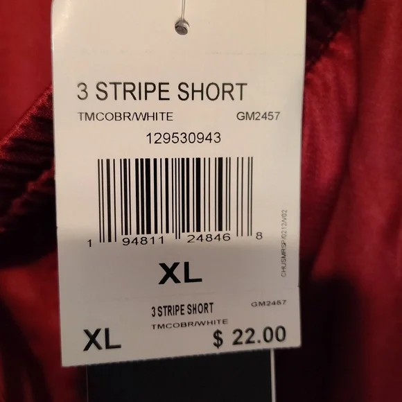 Men's size XL red Adidas shorts - Picture 6 of 6